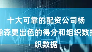 十大可靠的配资公司杨瀚森更出色的得分和组织数据